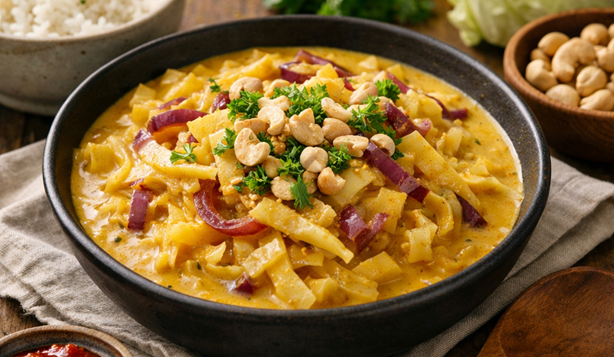 Cremiges Weisskohl Curry vegan