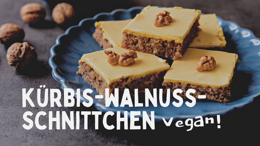 Kürbis-Walnuss-Schnittchen • Schnell, einfach & 100% vegan!