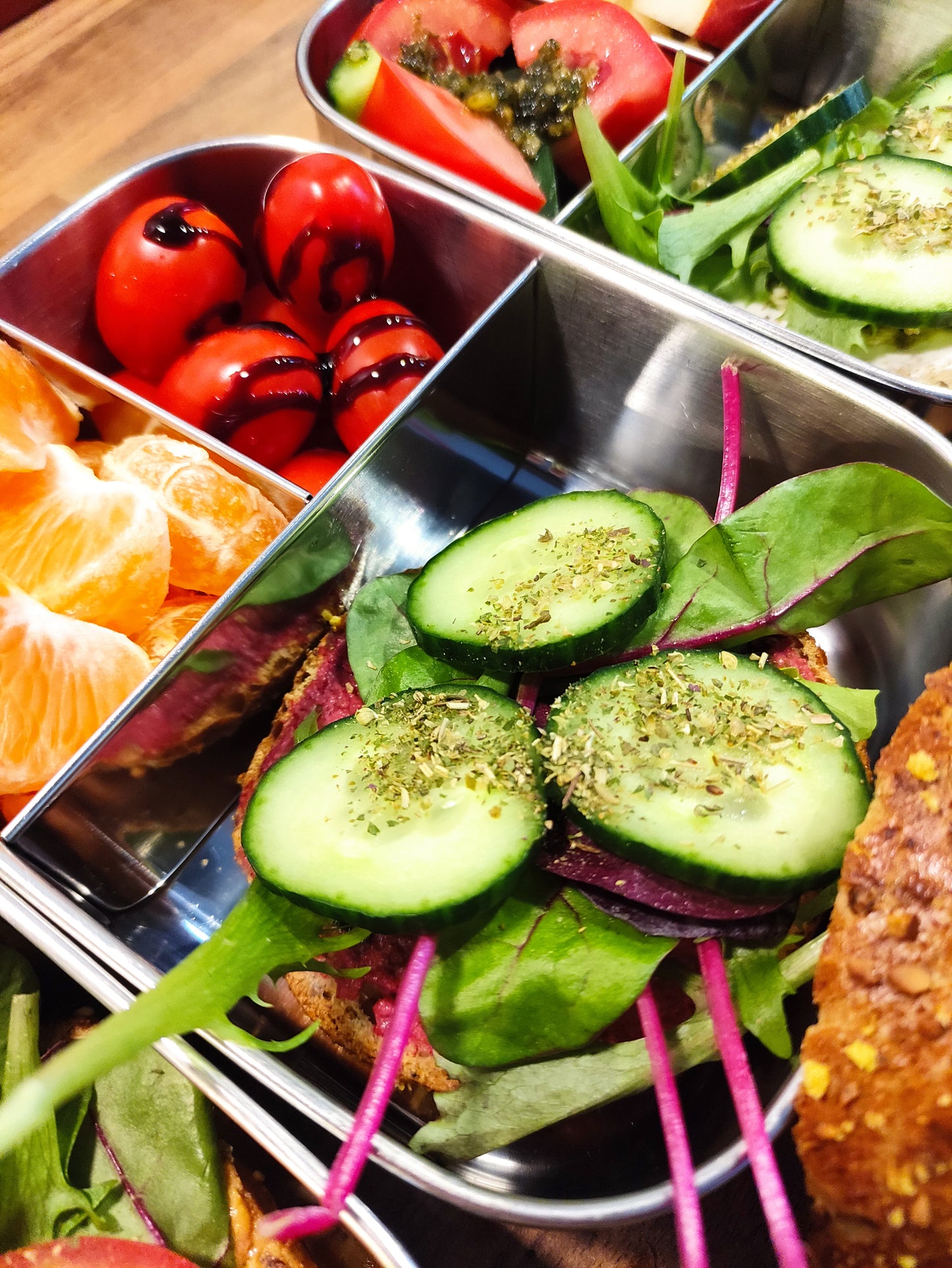 veganes Frühstück in einer Box